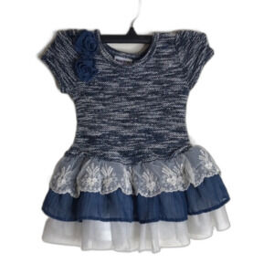Blueberi boulevard girls knit dress with layers size 4t
